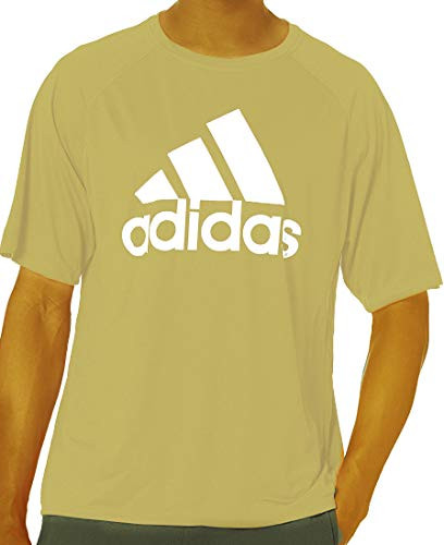 adidas mens Short Sleeve Clima Tee Sand/White X-Large