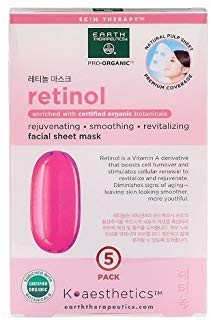 Earth Therapeutics Retinol Facial Sheet Mask 5 Pack