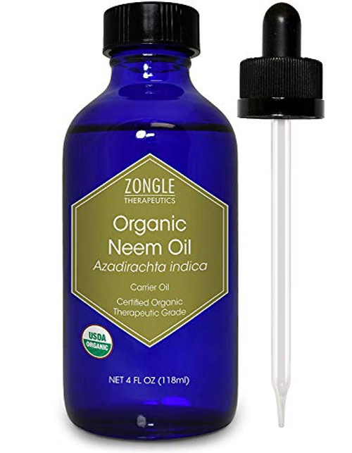 Zongle USDA Certified Organic Neem Oil, Azadirachta Indica, 4 OZ