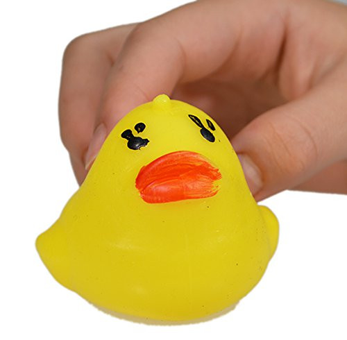 Gift Depot TM Squeeze Splat Balls Squishy Toys Stress Relief Cute Soft Sticky MESH Ball -Duck-
