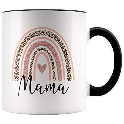 YouNique Designs Mom Mug, 11 Ounces, Unique Mothers Day Coffee Mug from Daughter and Son, Best Mom Ever Mug, Mom Coffee Cup, Gifts for Mom, Mom Cups -Black Handle-