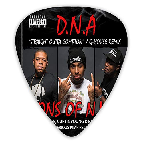 Boristher Classic Shape Guitar Picks, 12 Packs, Three Thicknesses, Suitable For Electric Guitars And Acoustic Guitars Nwa Straight Outta Compton