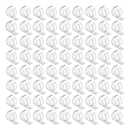 ProTensils 72 Pcs Clear Plastic Tablecloth Clips - Picnic Outdoor Clips - Transparent