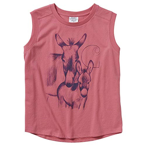 Carhartt Girls' Graphic Tank Top Tee T-Shirt, Sunkist Coral, 6