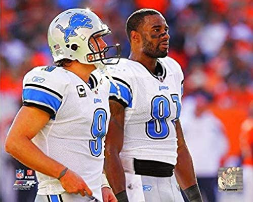 Matthew Stafford  and  Calvin Johnson Detroit Lions Action Photo -Size: 8" x 10"-