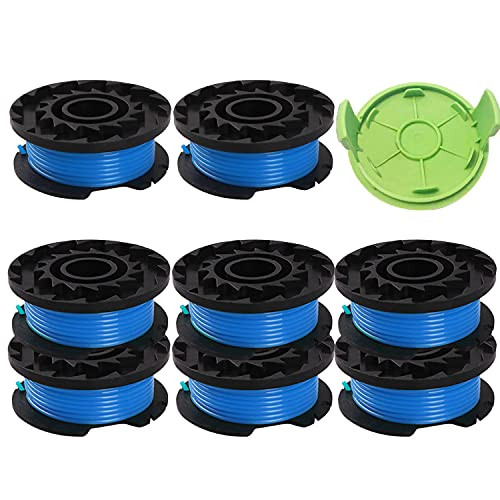 JOYCOLY Weed Eater String Replacement Spool Compatible with Greenworks 21332 21342 24V 40V 80V Cordless String Trimmer, 0.065 Inch Single Line Auto-Feed Spool, Model 29252 -8 Spool, 1 Cap-