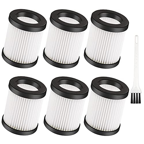 6 Pack XL-618A Replacement Fliter Compatible for Moosoo XL-618A Cordless Vacuum Washable