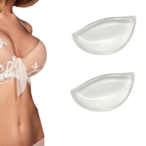 CRE-BILITY Clear Silicone Bra Inserts - Triangle Gel Breast Inserts Enhancers Waterproof Push Up Pads Bra for Bikini Swimsuit, Sportswear -Triangle-