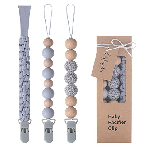 Pacifier Clip Boys Girls, Silicone Pacifier Holder,Paci Clip Chewable Binky Teether Beads Relief Soothie Teething Clip Gift for Newborn Baby,Birthday,Shower,Christmas 3 Pack -Grey- Pacifier Clip Boys Girls, Silicone Pacifier Holder,Paci Clip Chewable Binky Teether Beads Relief Soothie Teething Clip Gift for Newborn Baby,Birthday,Shower,Christmas 3 Pack -Grey-