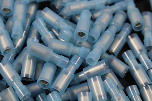 14-16 Gauge 200 PK Nylon Female Bullet Blue Crimp CONNECTORS Terminal AWG CAR