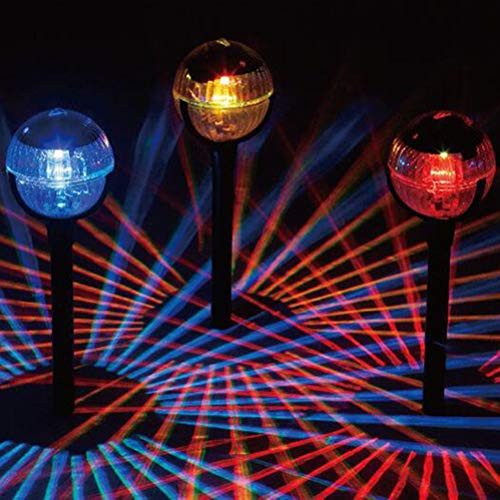 Uonlytech Solar Path Lights, Waterproof Color Change Magic Ball Solar Landscape Lights, Solar Lawn Lamp for Halloween Yard Driveway Patio Lawn -1Pcs-