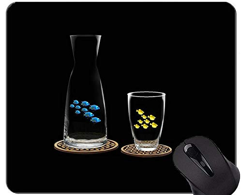 Chemistry Laboratory with Display Formula Science Gaming Mouse Pad Custom,Glass Rubber Mouse Pad