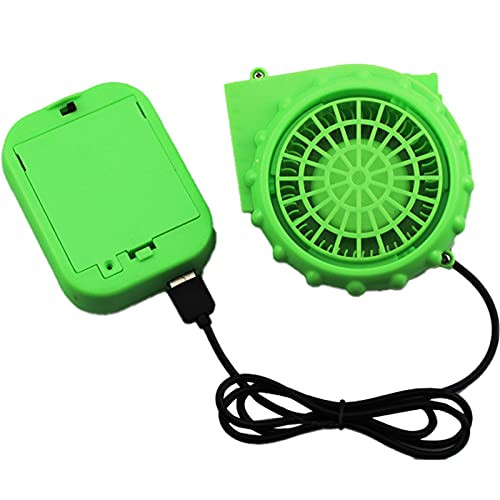 Inflatable Dinosaur Costume Blower Fan Replacement Blow up Potable Fans for Halloween Christmas Cosplay Doll Mascot Head or Other Inflatable Game Clothing Suits, USB Mini Upgrade Originals Fan Costume and Battery Pack Replacement, Green Air Pump