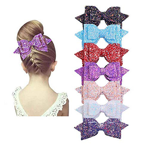DCUTERQ Baby Girls Hair Bows Clips Glitter Alligator Clips Barrettes Hair Accessories for Little Girls Infant Toddlers Kids DCUTERQ Baby Girls Hair Bows Clips Glitter Alligator Clips Barrettes Hair Accessories for Little Girls Infant Toddlers Kids