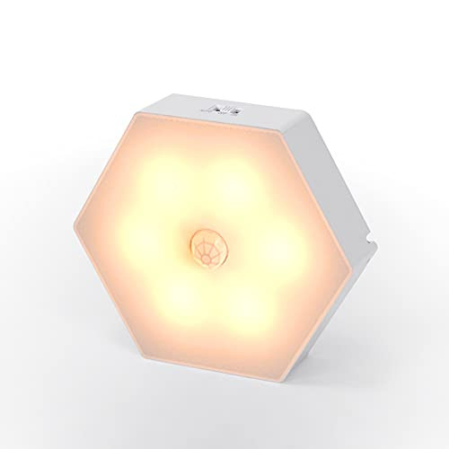 DIIYIV LED Night Light,Motion Sensor Night Light Indoor Battery Operated,Wall Light Stick on Anywhere Lamp for Bedroom,Kitchen,Hallway,Cabinet,Closet,Stairs,Bathroom