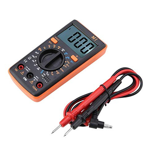Current Capacitance Amp Volt Voltage Multimeter LCD Display Multimeter M1 DC AC with DC Voltage Range 200mV to 600V for Laboratories-Orange-