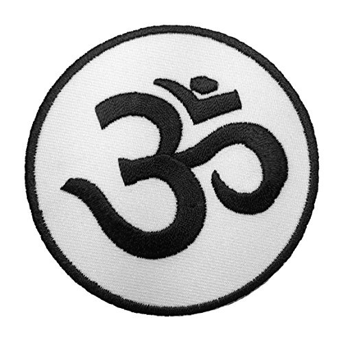 Aum Om Infinity Hindu Hindi Hinduism Yoga Indian Trance Sew Iron on Embroidered Patch - White (AUM-WHITE) Aum Om Infinity Hindu Hindi Hinduism Yoga Indian Trance Sew Iron on Embroidered Patch - White (AUM-WHITE)