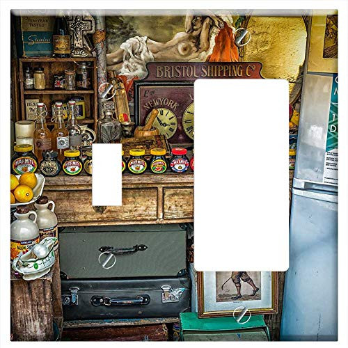 Toggle Rocker/GFCI Combination Wall Plate Cover - Hdr Bristol Town City Cityscape Food Display Toggle Rocker/GFCI Combination Wall Plate Cover - Hdr Bristol Town City Cityscape Food Display