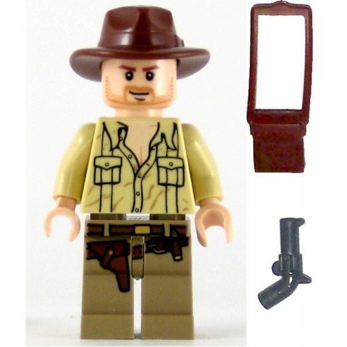 LEGO Indiana Jones Minifig Indiana Jones Open Shirt LEGO Indiana Jones Minifig Indiana Jones Open Shirt