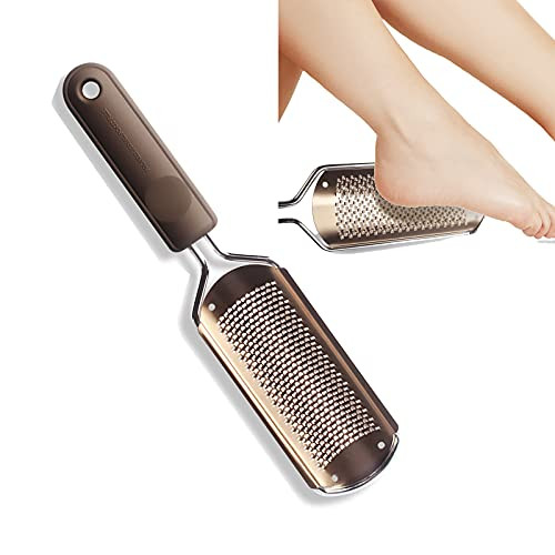 Pedicure Foot Rasp File -Stainless Steel Callus Remover, Double-Sided Colossal Foot Rasp Foot File and Callus Remover for Dead Skin-Foot care -rectangle hole-