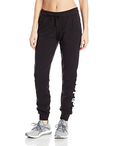 adidas Women's Essentials Linear Pants, Black/White, Large