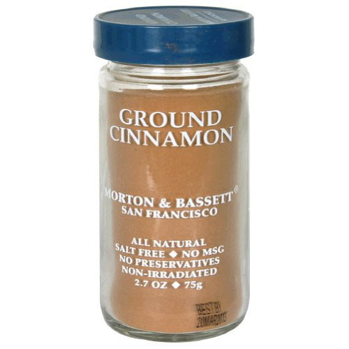 Morton & Bassett Ground Cinnamon, 2.2 oz Jars (Pack of 3)