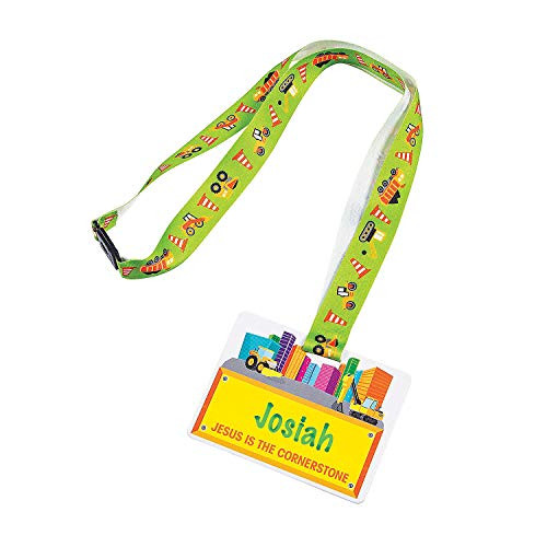 Fun Express Construction VBS Lanyard - Jewelry - 12 Pieces