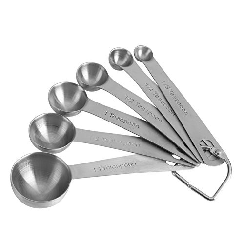 Stainless Steel Measuring Spoons Set of 6 For Dry And Liquid Ingredients for Measuring Dry and Liquid Ingredients of Cooking Baking Kitchen Supply Accessory Stainless Steel Measuring Spoons Set of 6 For Dry And Liquid Ingredients for Measuring Dry and Liquid Ingredients of Cooking Baking Kitchen Supply Accessory