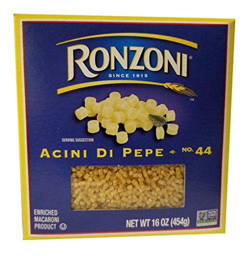 Ronzoni Acini Di Pepe Macaroni NON GMO 16 Oz. Pack Of 3. Ronzoni Acini Di Pepe Macaroni NON GMO 16 Oz. Pack Of 3.