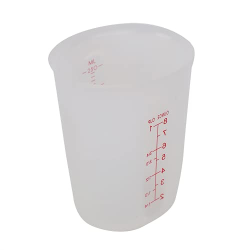 Soft Measuring Cup, Small Size Visual Reusable Semi-Permeable Measuring Cups, for Kitchen Househeld Use-250ml-