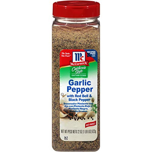 McCormick California Style Garlic Pepper, Fresh Black Pepper Seasoning, 22 oz