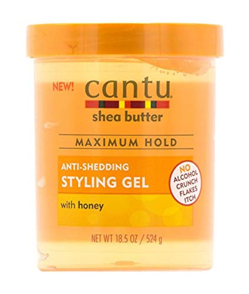 Cantu Cantu shea butter maximum hold anti-shedding styling gel honey, 18.5 Ounce