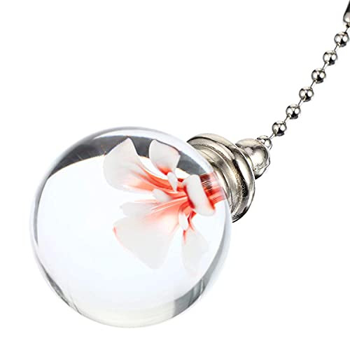 glusess Ceiling Fan Pull Chain Decorative Fan Pull Chain Extension Ornaments Beaded Ball Fan Pull Chain Red -Color : Red-