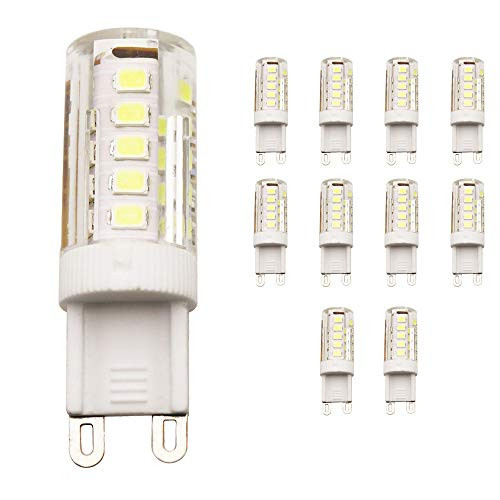 Mengjay 10x G9 LED Bulb 3W LED Light Bulb 33-SMD 2835 LEDs, 250LM, Equivalent to 30W Halogen Lamp Replacement, 110V, More Stable, No Flicker-Not Dimmable, Cold White 6000K-