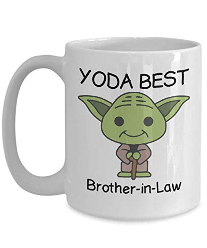 Yoda Best Brother-in-Law - Novelty Gift Mugs for Birthday Present, Anniversary, Valentines, Special Occasion, Christmas - 11oz Funny Coffee Mug