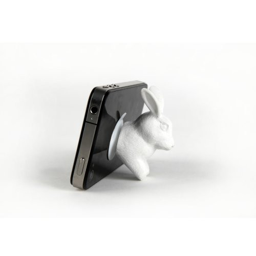 Kikkerland US21 iHop Phone Stand and Cord Wrap - Mount - Retail Packaging - White