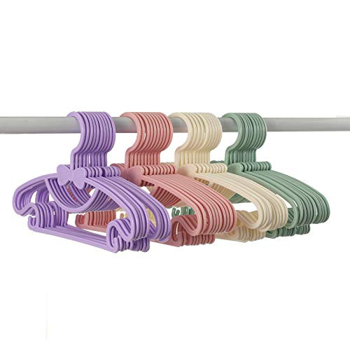 CUTEH 10pcs Kids Clothes Hanger Racks Portable Plastic Display Hangers Windproof Children Coats Hanger Baby Clothing Organizer,Green