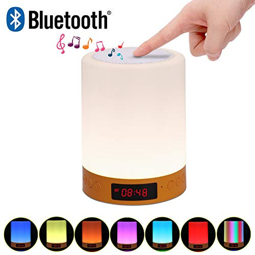 Richsing Wireless Bluetooth Speakers,Touch Sensor Bedside Lamp With Dimmable Warm White Light,Alarm Clock Color changing Light Table Desk Lamp Richsing Wireless Bluetooth Speakers,Touch Sensor Bedside Lamp With Dimmable Warm White Light,Alarm Clock Color changing Light Table Desk Lamp