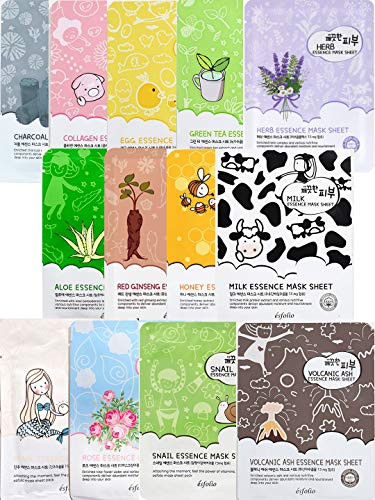 Esfolio Pure Skin Essence Facial Mask Sheet Made In Korea Choose from Different Variety [Customize Your Choice- - 10 Pack
