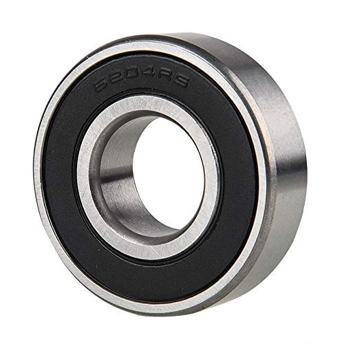 6204-2RS 20x47x14mm Deep Groove Ball Bearing, Pre-Lubricated  and  Stable Performance  and  Cost Effective, Double Rubber Seal Bearings for Motor/Toys/Instruments