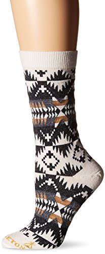 Pendleton Women's Crew Socks, Spider Rock - Natural, Medium -Fits Shoe Size 6-10/ Men's Shoe Size 5-9-