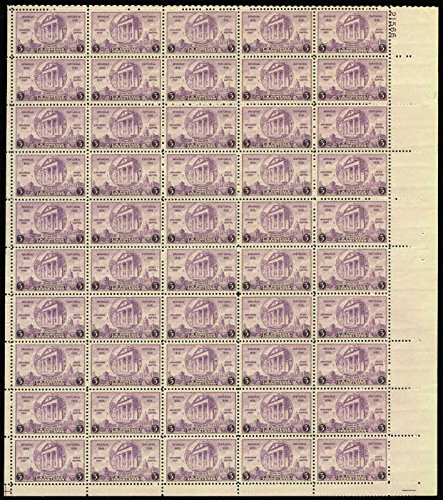 US Stamp - 1936 Arkansas Statehood - 50 Stamp Sheet - Scott 782
