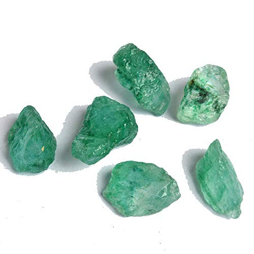 gemhub Untreated Raw Rough Emerald 45.00 Ct. Lot of 6 Pcs Healing Crystal Natural Green Emerald Gem gemhub Untreated Raw Rough Emerald 45.00 Ct. Lot of 6 Pcs Healing Crystal Natural Green Emerald Gem