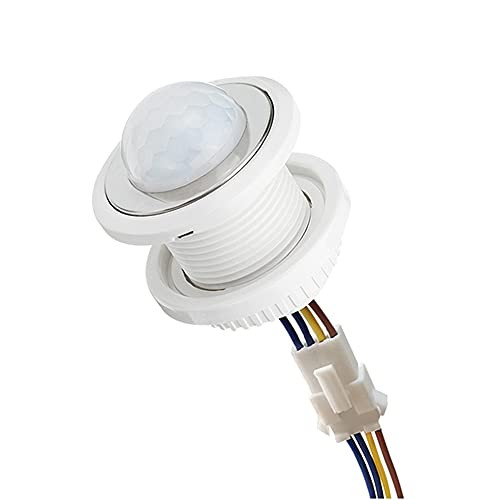 Quentacy Mini Motion Sensor Light Switch 110-220V PIR Sensor Smart Detection Time Delay Adjustable Infrared Induction Detector for Strip LED Ceiling Lamp