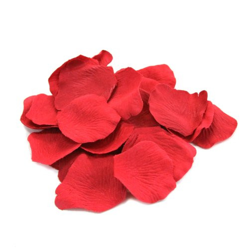 Koyal Wholesale 200-Pack Silk Rose Petals, True Red