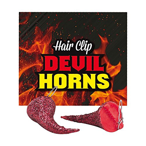 Bristol Novelty BA915 Devil Horn Hair Clips, Womens, One Size
