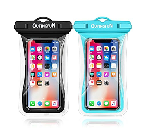 Universal Waterproof Phone Case,2 Pack IPX8 Waterproof Phone Pouch,Floating Waterproof Cell Phone Dry Bag for iPhone 12 Pro Max Samsung Up to 6.9" Cellphone Dry Bag for Kayaking