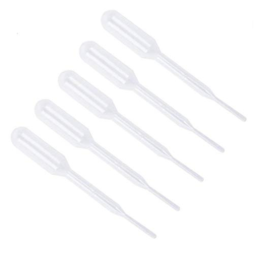 Haishell 300 PCS 0.2ML Transfer Pipettes,Clear White Plastic Graduated Pipettes for Essential Oils,Disposable Liquid Pipettes