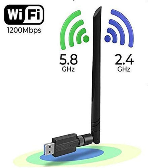 USB WiFi Adapter 1200Mbps USB 3.0 WiFi Dongle 802.11 ac Wireless Network Adapter with Dual Band 2.4GHz/300Mbps+5GHz/866Mbps 5dBi High Gain Antenna for Desktop Windows XP/Vista/7/8/10 Linux Mac USB WiFi Adapter 1200Mbps USB 3.0 WiFi Dongle 802.11 ac Wireless Network Adapter with Dual Band 2.4GHz/300Mbps+5GHz/866Mbps 5dBi High Gain Antenna for Desktop Windows XP/Vista/7/8/10 Linux Mac