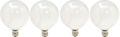 GE Globe Light Bulbs -40 Watt-, 290 Lumen, Candelabra Light Bulb Base, Soft White, 4-Pack Vanity Light Bulbs